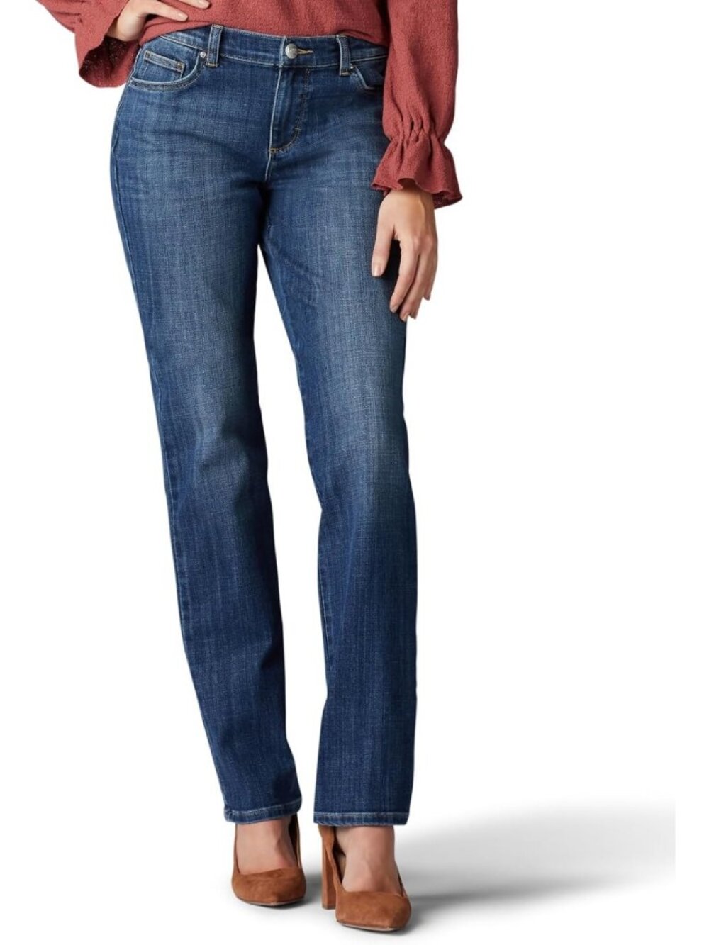 Lee Womens Lee Misses Relaxed Fit Straight Leg Jean